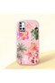 Samsung Galaxy A51 4g Compatible Shock-Absorbing Camera Protected Pink Silicone Case Floral Print