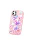 Realme C21Y/C25Y Compatible Shock-Absorbing Camera Protected Pink Silicone Case Floral Print - 3