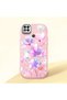 Poco C31 Compatible Shock-Absorbing Camera Protected Pink Silicone Case Floral Print