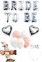 Silver color bride to be party set silver theme bride party supplies