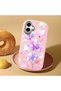 Samsung Galaxy A06 4g Compatible Shock-Absorbing Camera Protected Pink Silicone Case Floral Print - 2