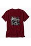 Women's Modern City Electric Lines Street Style Graphic - Back Print - Red - 4