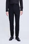 Black Comfort Fit Mono Collar Suit - 3
