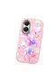 Poco X7 Pro Compatible Shock-Absorbing Camera Protected Pink Silicone Case Floral Print - 3