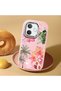 Oppo A5 Pro 4G/5G Compatible Shock-Absorbing Camera Protected Pink Silicone Case Floral Print - 2