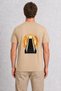 Men's Retro City Escalator Graphic - Back Print - Cream