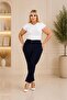 Women's Plus Size Elastic Waist Denim Jeans - 3