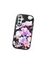 Samsung Galaxy M34 Compatible Shock-Absorbing Camera Protected Black Silicone Case Floral Print - 3