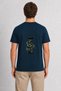 Men's Urban Vines Minimalist Street Art - Back Print - Navy Blue