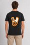 Men's Geometric Climbing Gear Graphic Design - Back Print - Black