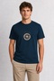 Men's Vintage Citrus Chest Print - Navy Blue