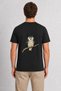Men's Wise Owl Artistic Graphic Design Back Printed - Black