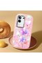 Vivo Y29 4g Compatible Shock-Absorbing Camera Protected Pink Silicone Case Floral Print - 2