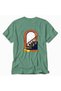 Women's Retro City Subway Ladder Graphic Print - Back Print - Green - 4