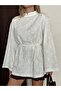 Women's Brode Embroidered Lined Blouse with Tie Detail - 6