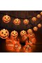 (eb113)Halloween Pumpkin Lantern String Lights, Orange Lights String Plug in, Mini Lantern Pumpkins Decor Connectable Lights, 9.8FT 20 LED String Lights Outdoor Halloween Decorations