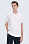 White Regular Fit Polo Neck Cotton T-Shirt - 3