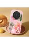 Vivo X300 Compatible Shock-Absorbing Camera Protected Pink Silicone Case Floral Print - 2