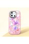 Poco C55 Compatible Shock-Absorbing Camera Protected Pink Silicone Case Floral Print