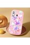 Samsung Galaxy A20 Compatible Shock-Absorbing Camera Protected Pink Silicone Case Floral Print - 2