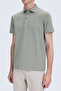 Vetiver Green Regular Fit Polo Collar Cotton T-Shirt - 4