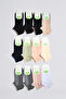 Teos Bamboo Women's Sneaker Socks 12-Pack Comfortable Daily Socks - 4