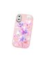 iPhone XS Max Compatible Shock-Absorbing Camera Protected Pink Silicone Case Floral Print - 3