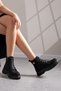 Women's Mc Accessory Detailed Lace-Up and Zippered Thick Non-Slip Sole Boots & Booties - 2