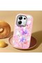 Redmi Note 13 4g Compatible Shock-Absorbing Camera Protected Pink Silicone Case Floral Print - 3
