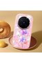 Vivo X300 Pro Compatible Shock-Absorbing Camera Protected Pink Silicone Case Floral Print - 2