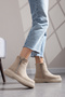 Women's V Buckle Ornament Zippered Faux Suede 002 Special Non-Slip Sole Stylish Women's Boots & Booties - 3