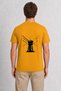 Men's Modern City Roof Design T-Shirt Print - Back Print - Yellow