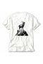 Women's Mountain Goat Vintage Print Design with Back Print - White - 4