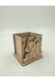 Cute Squirrel Paintable Wooden Pen Holder School DIY Activity Activity Art (9 cm X 7 cm X 9 cm) - 2
