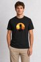 Men's Retro City Roof Design - Black