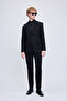Black Comfort Fit Mono Collar Suit