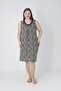 Women's Large Size Viscose Combed Fabric Zero Sleeve Lace Detailed Nightgown 10726 - 3