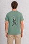 Men's Rock Climbing Minimalist Graphic Design - Back Print - Green