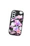 Samsung Galaxy S21 Fe Compatible Shock-Absorbing Camera Protected Black Silicone Case Floral Print - 4