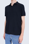 Navy Blue Regular Fit Polo Collar Cotton T-Shirt - 4