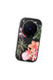 Vivo X300 Pro Compatible Shock-Absorbing Camera Protected Black Silicone Case Floral Print - 3