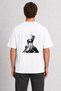 Men's Mountain Goat Vintage Print Design with Back Print - White