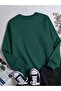 Unisex Emerald Wizard Crest Printed Crew Neck Sweatshirt - 2