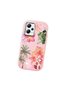 Redmi Note 12 5g Compatible Shock-Absorbing Camera Protected Pink Silicone Case Floral Print - 3