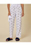 Women White Printed Character Pyjama Set - 3
