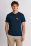 Men's Retro-Inspired Night Owl Graphic Design - Navy Blue