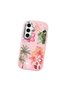 Pink Silicone Case Compatible with Samsung Galaxy S24 Fe with Shock-Absorbing Camera Protections Floral Print - 3