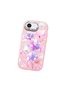 iPhone 16E Compatible Shock-Absorbing Camera Protected Pink Silicone Case Floral Print - 3