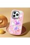 Realme Note 60/60X Compatible Shock-Absorbing Camera Protected Pink Silicone Case Floral Print - 2