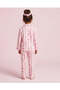Girls White Floral Print Pyjama Set With Hair Tie (3 Piece) - 2